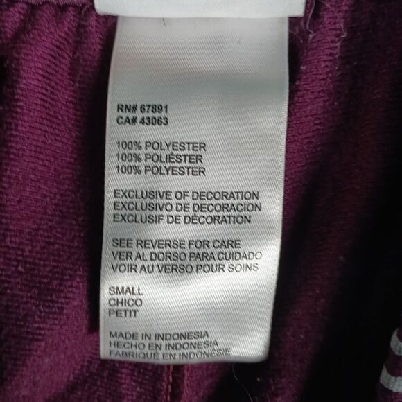 Umbro Track Pants Women Small Burgundy Logo Zip Ankle Y2K - Picture 8 of 9